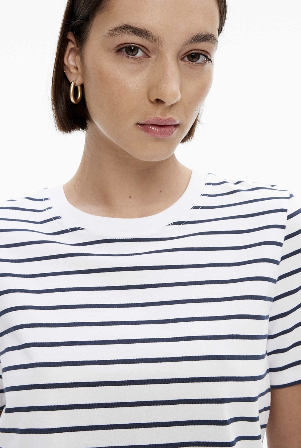 Stripe Staple Cotton Crew