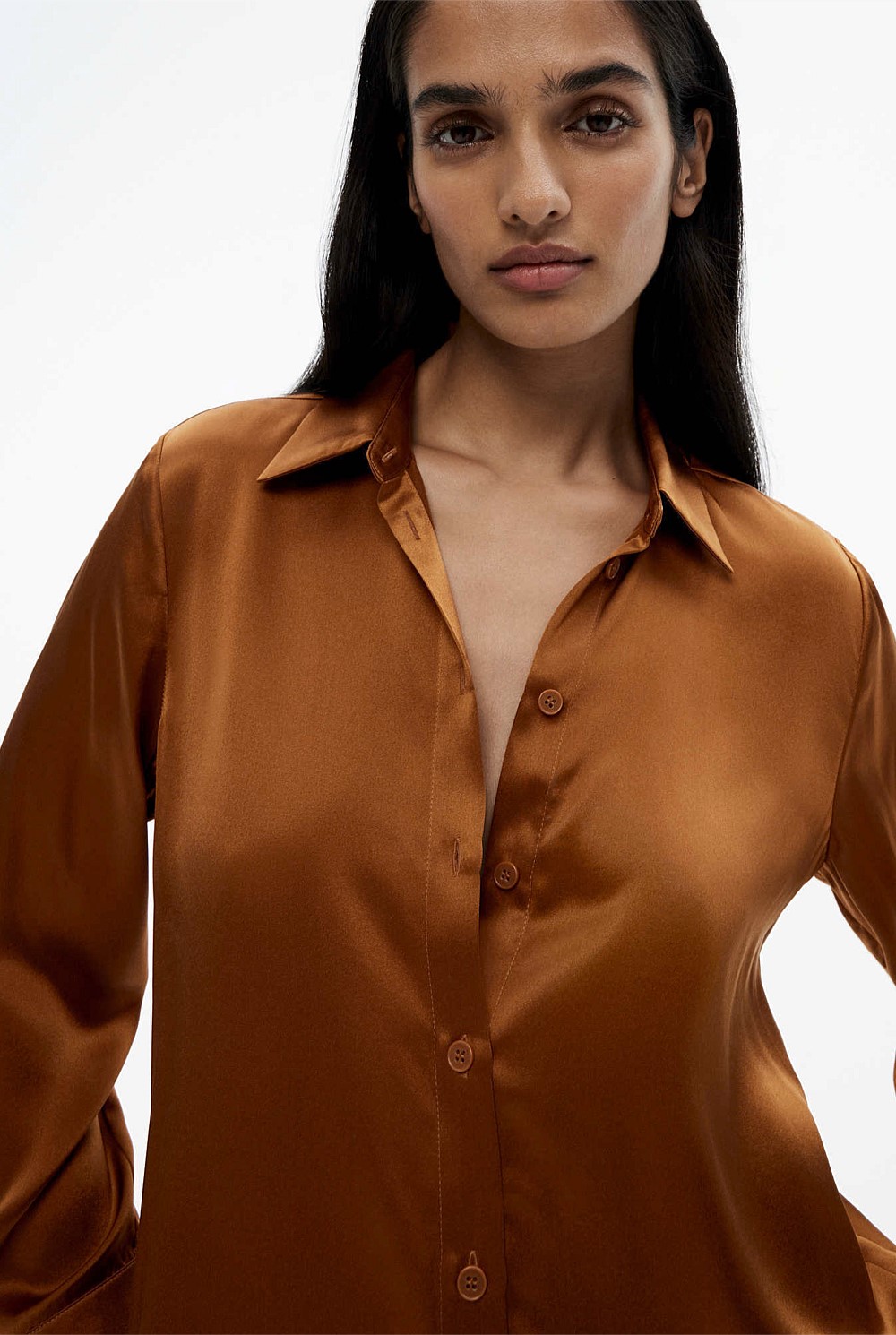 Silk Satin Relaxed Shirt