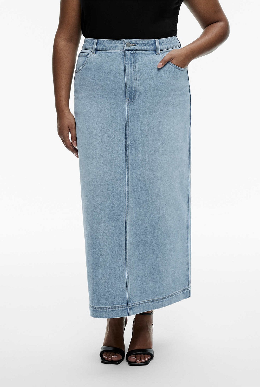 Denim Maxi Skirt