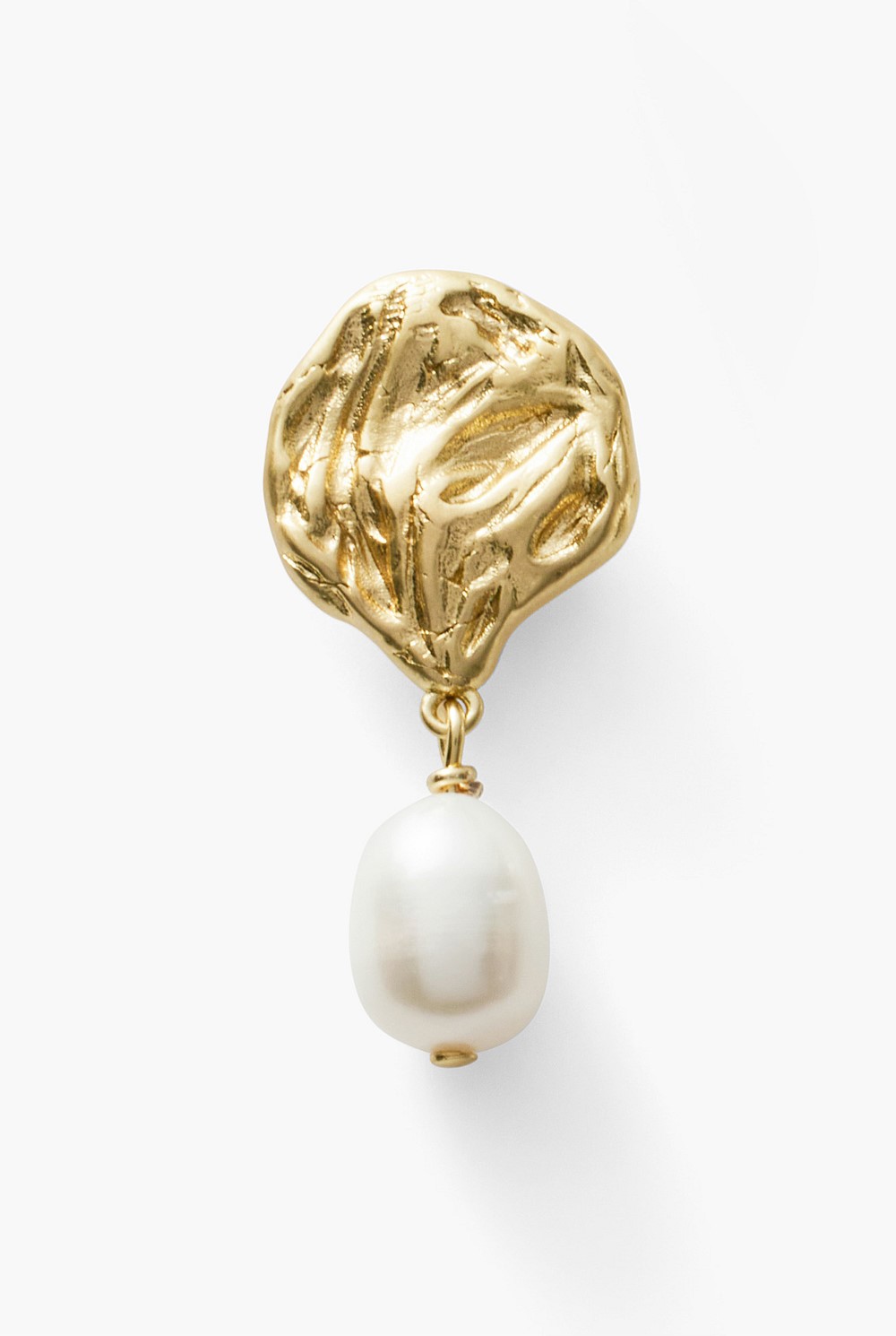 Molten Pearl Drop Earring