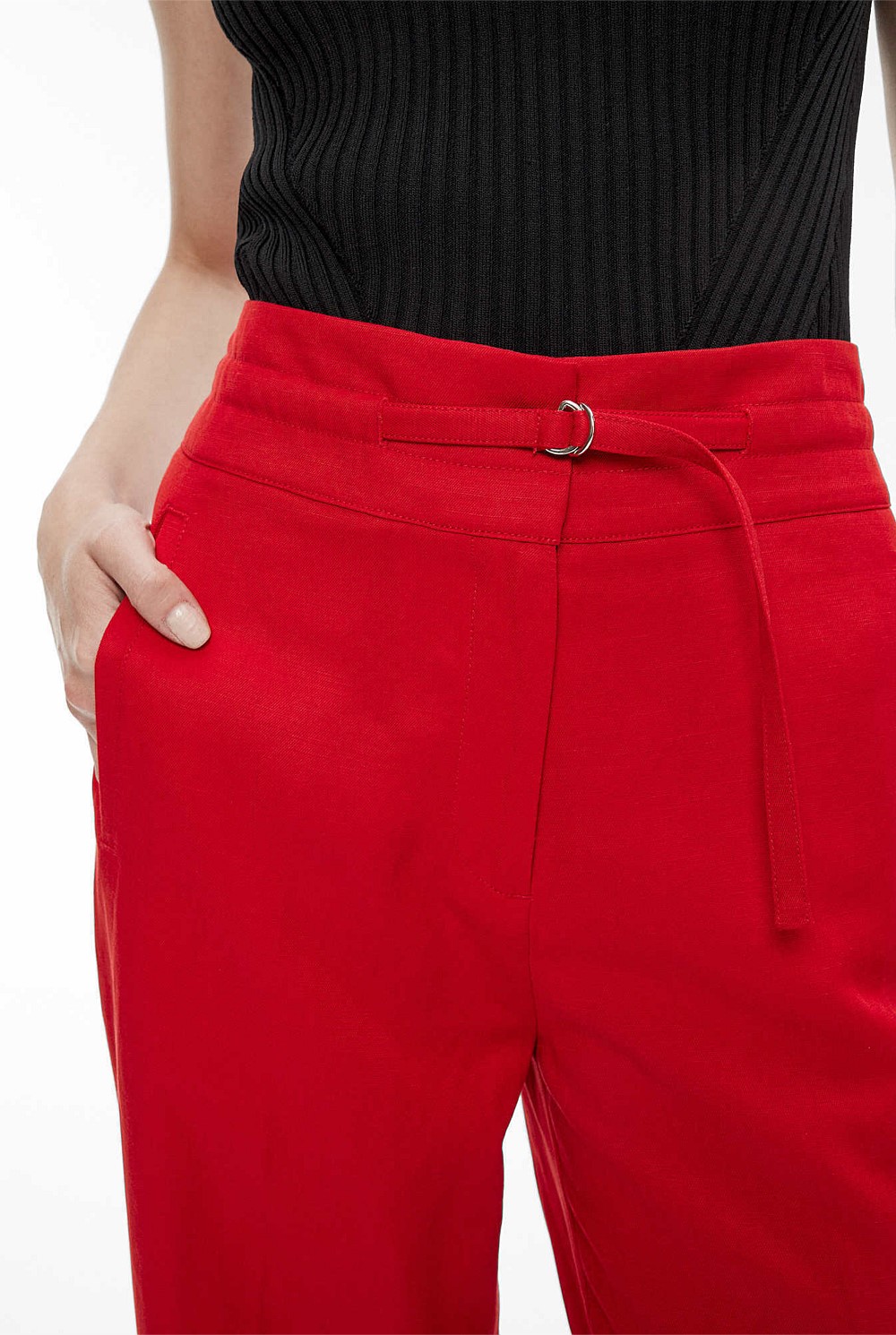 Linen Blend Slouch Trouser