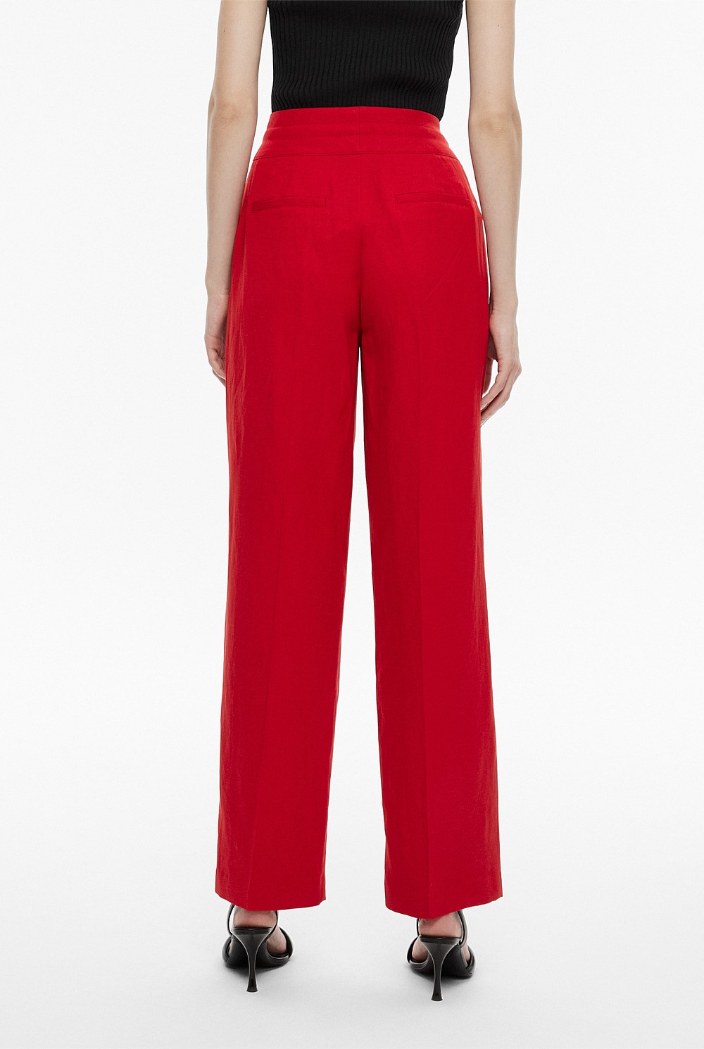 Linen Blend Slouch Trouser
