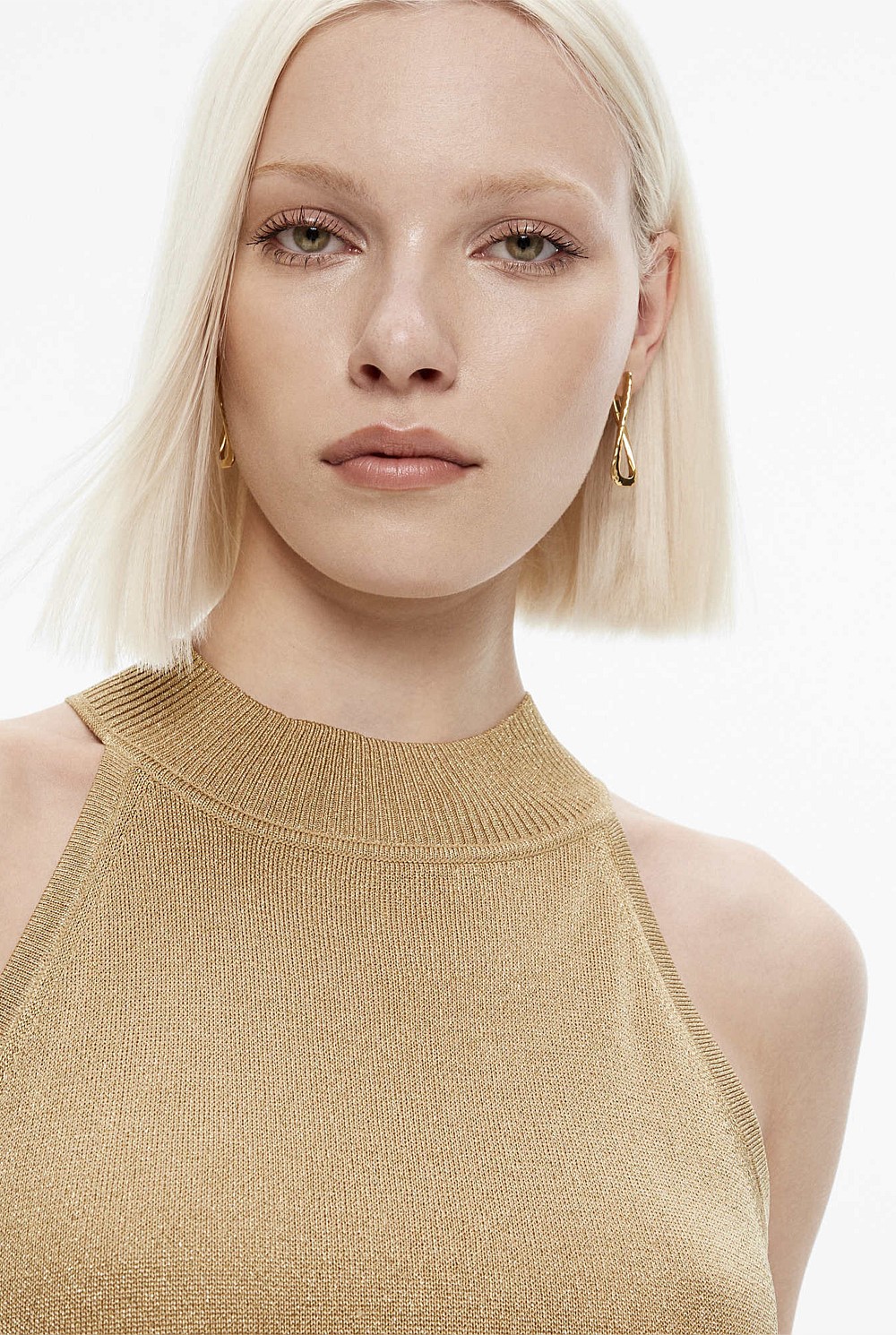 Metallic Knit Dress