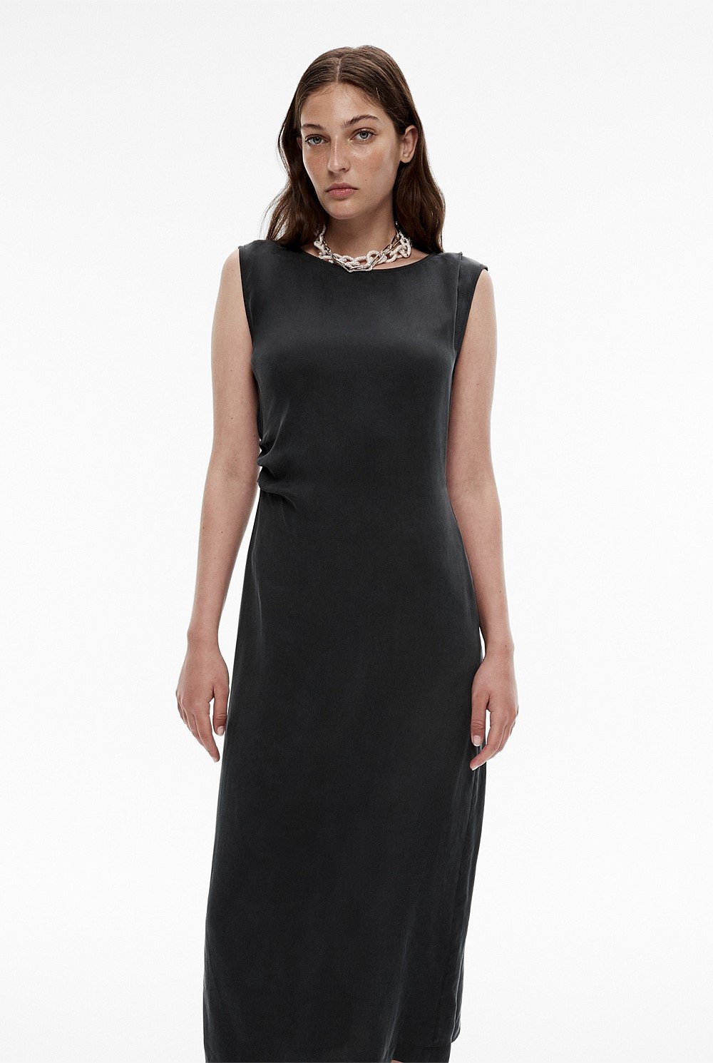 Cupro Sheath Dress