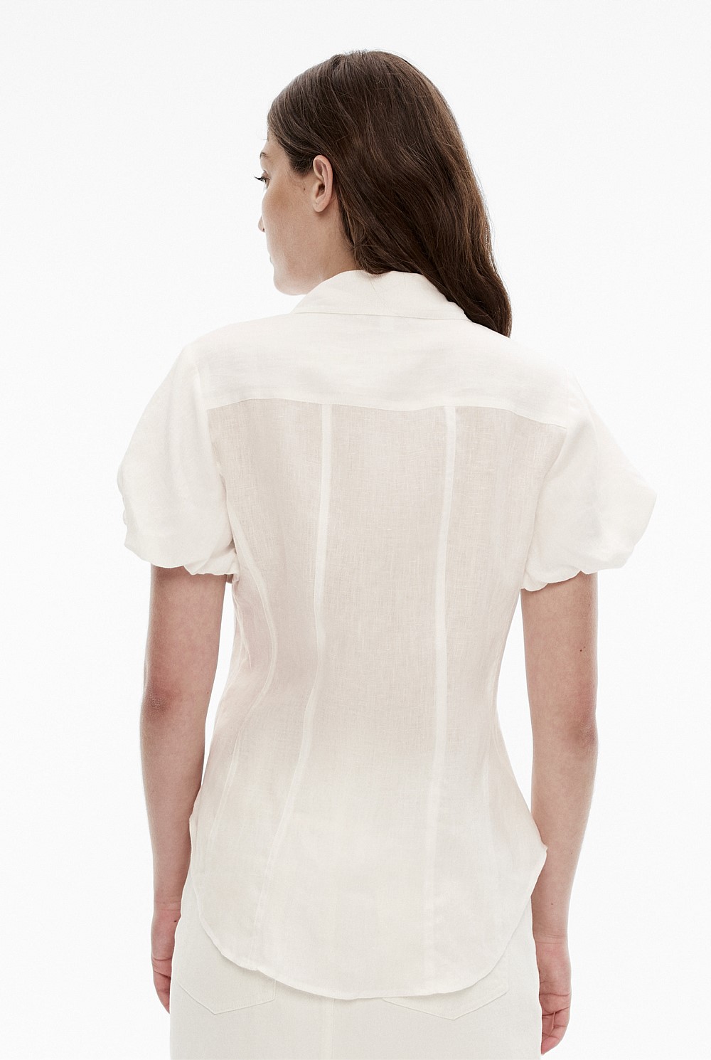 French Linen Seam Detail Blouse