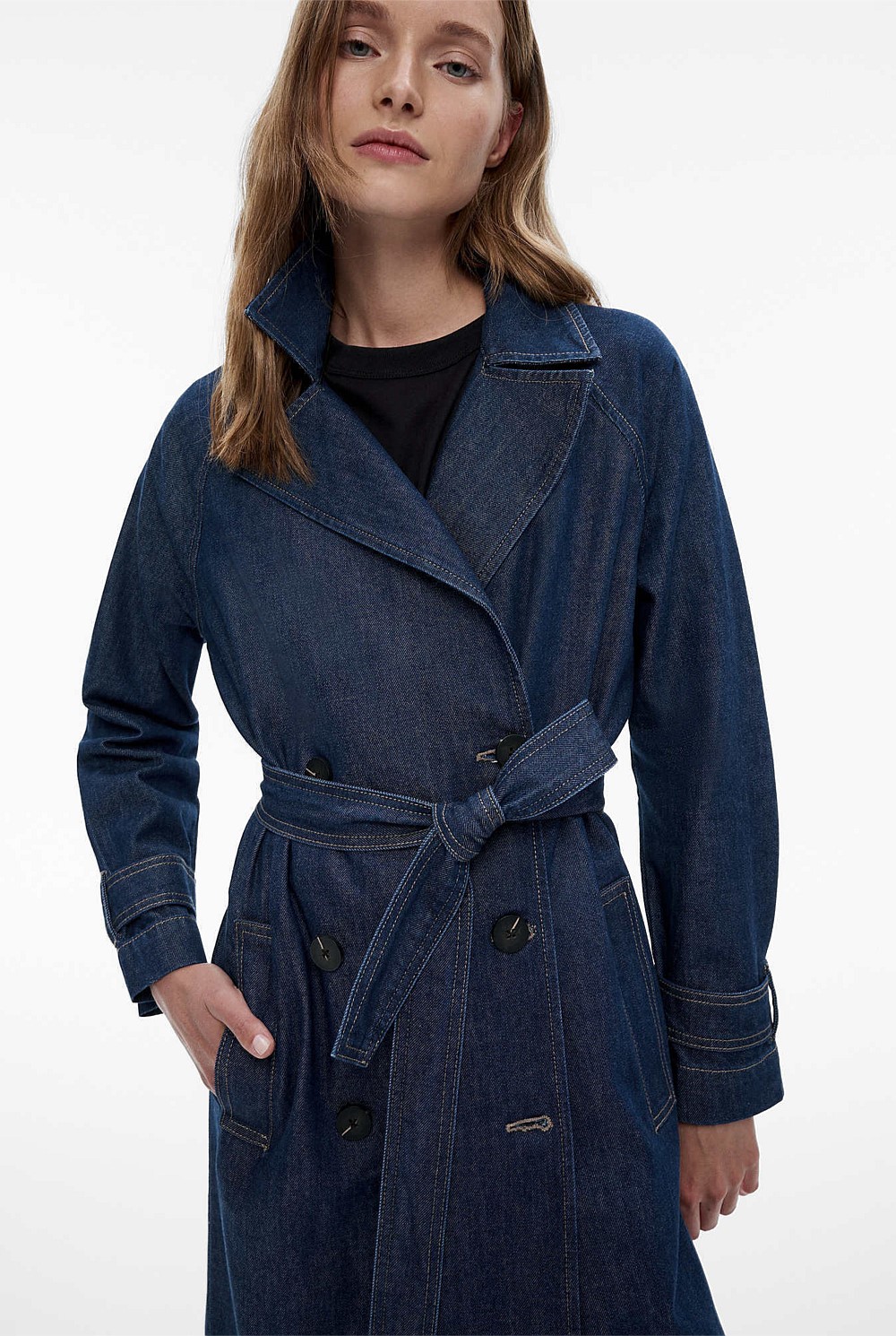 Denim Trench Coat