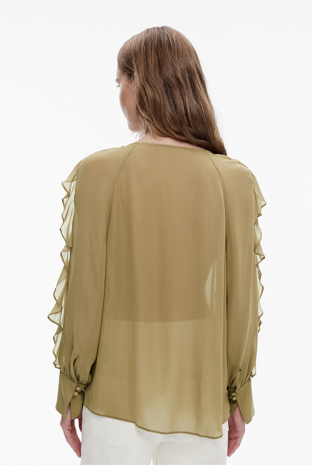 Ruffle Sleeve Blouse