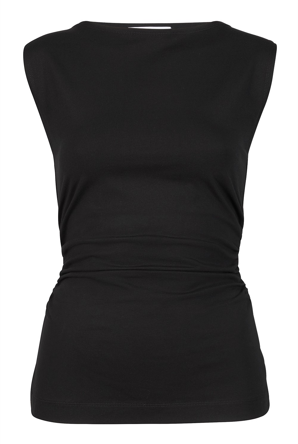Cotton Blend Gathered Side Tank