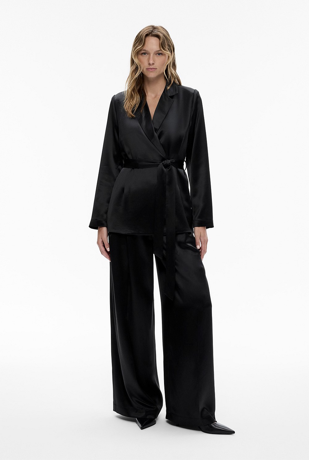 Acetate Draped Blazer