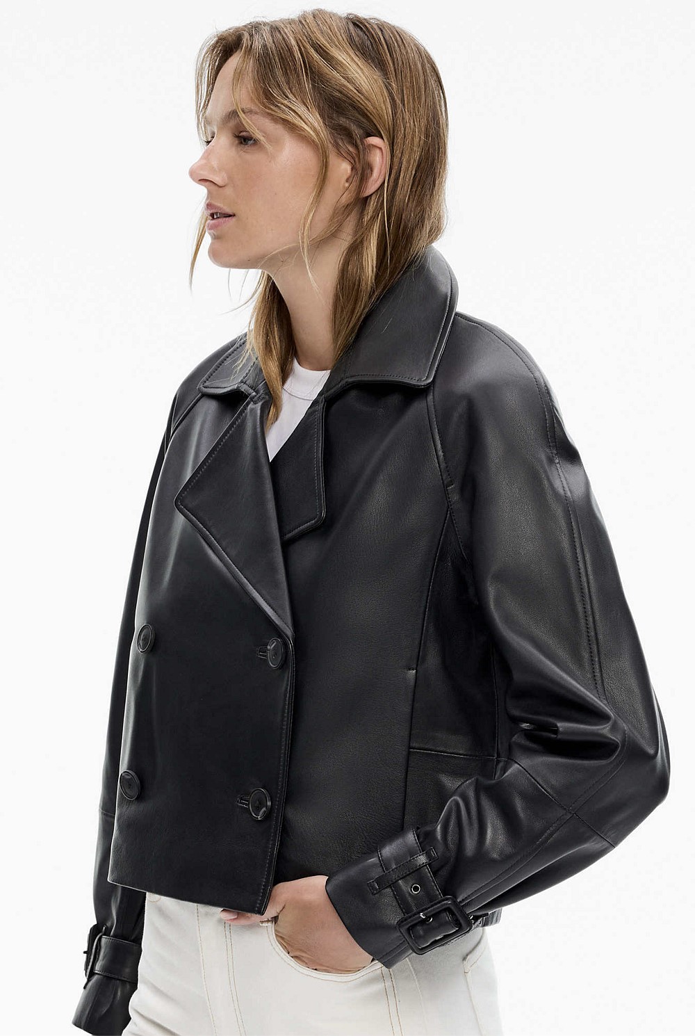 Leather Trench Jacket