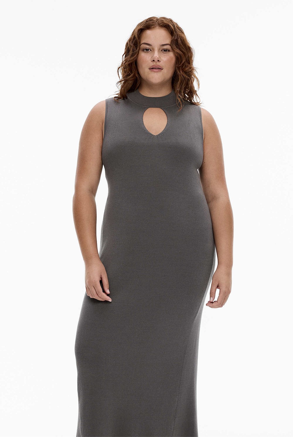Keyhole Detail Knit Dress