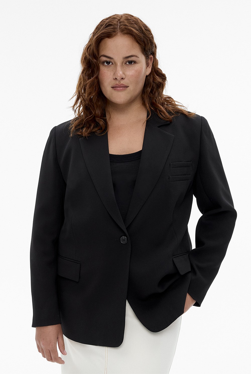 Acetate Blend Blazer