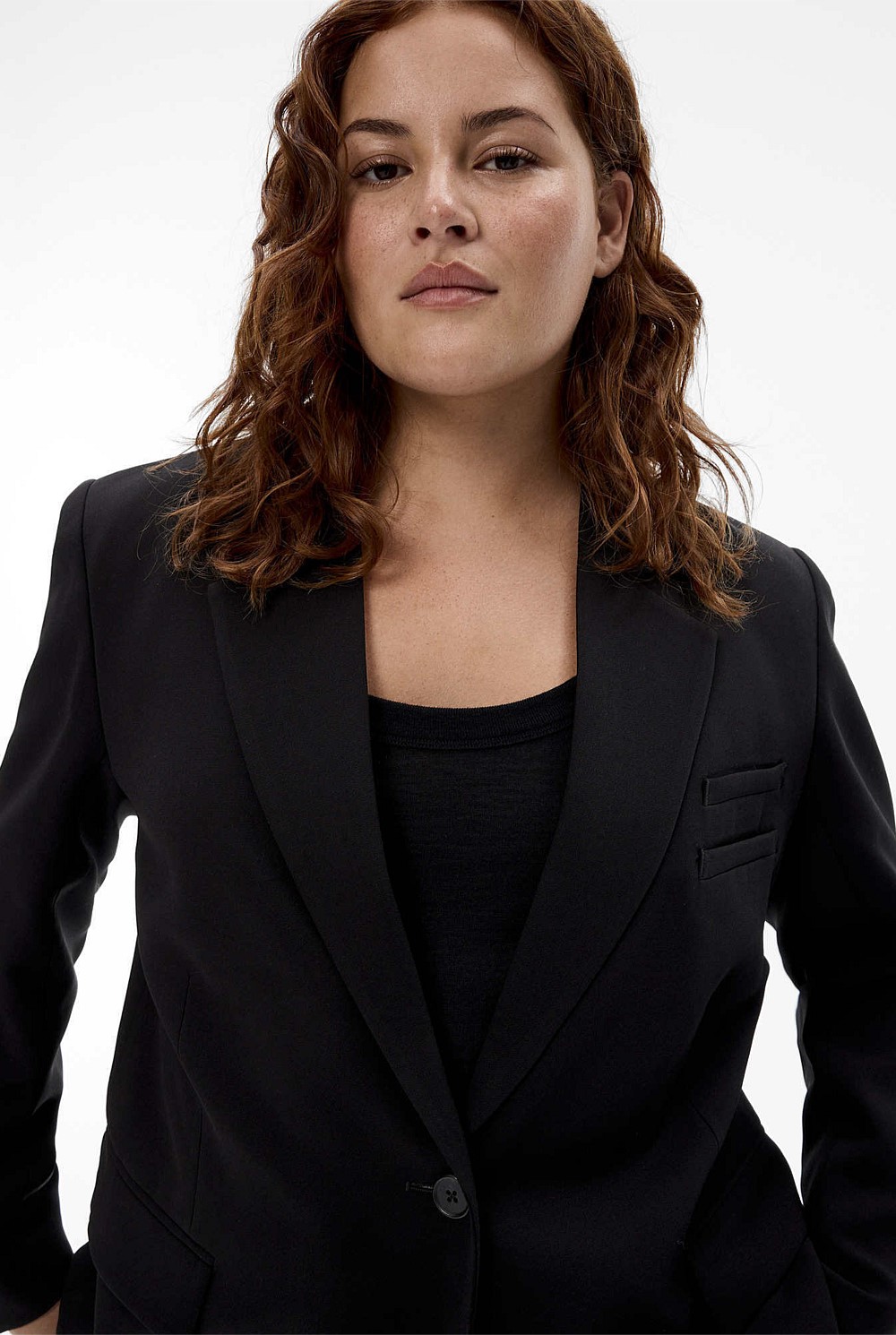 Acetate Blend Blazer