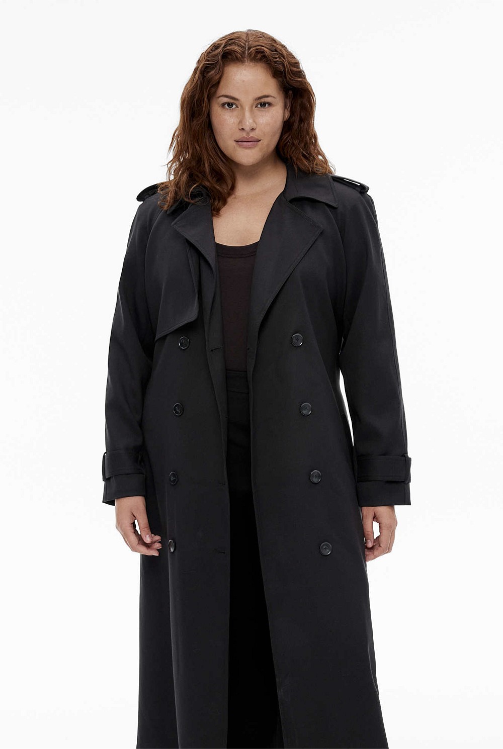 Draped Trench Coat