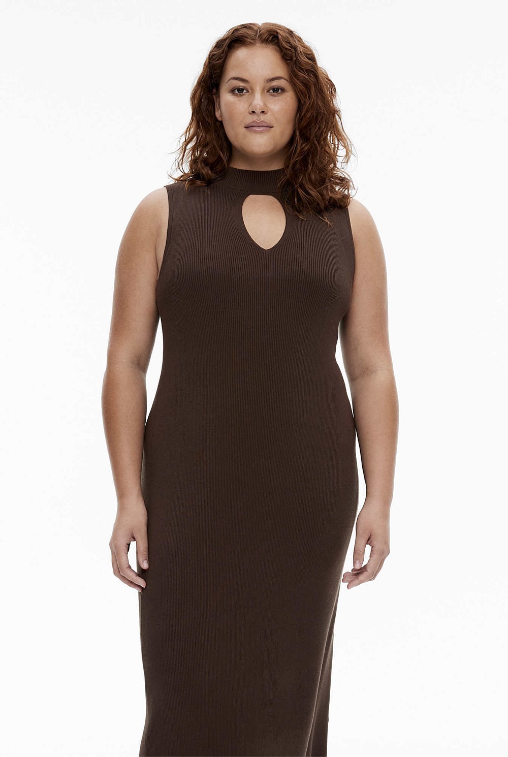 Keyhole Detail Knit Dress