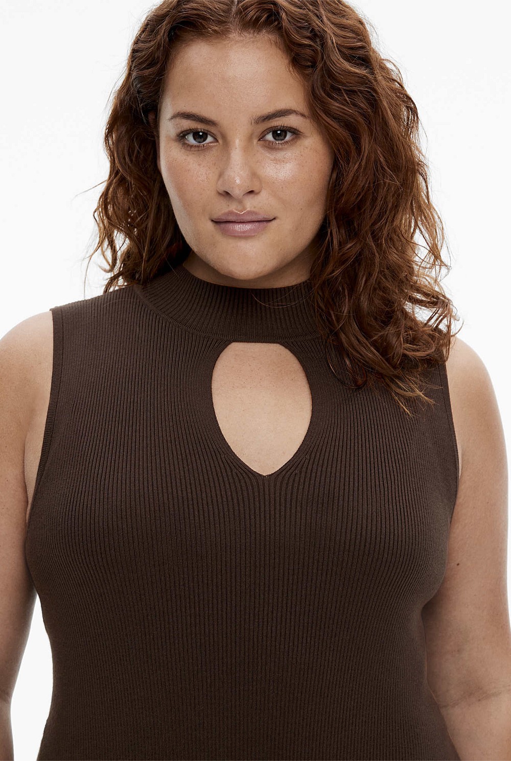 Keyhole Detail Knit Dress