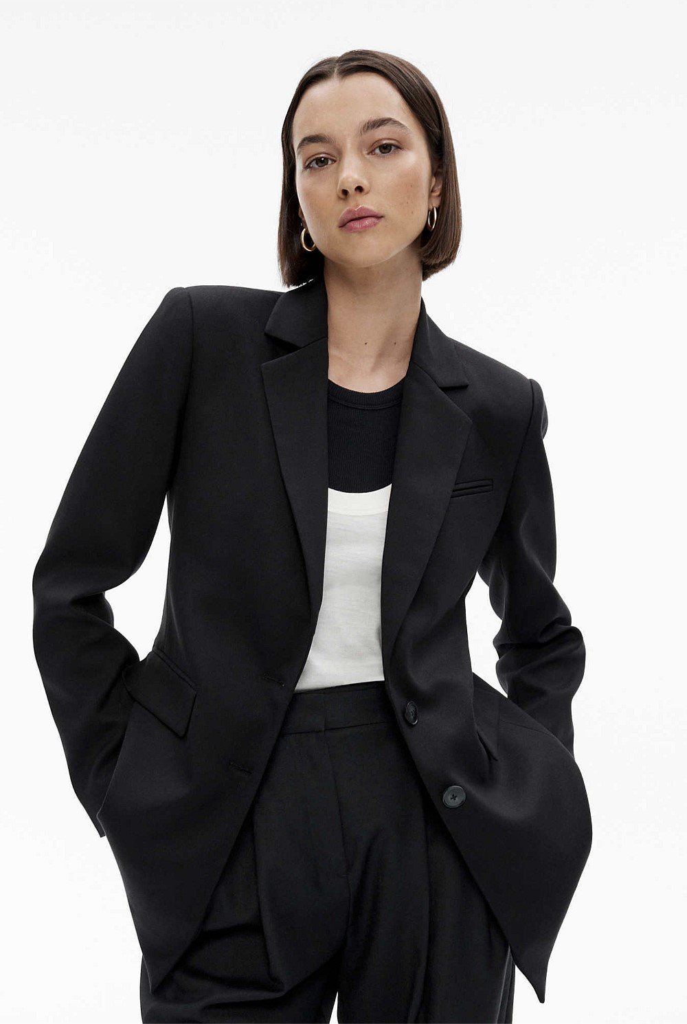 Tailored Single-Breasted Blazer