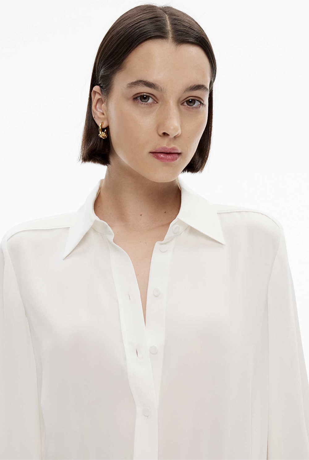 Silk Bind Detail Shirt