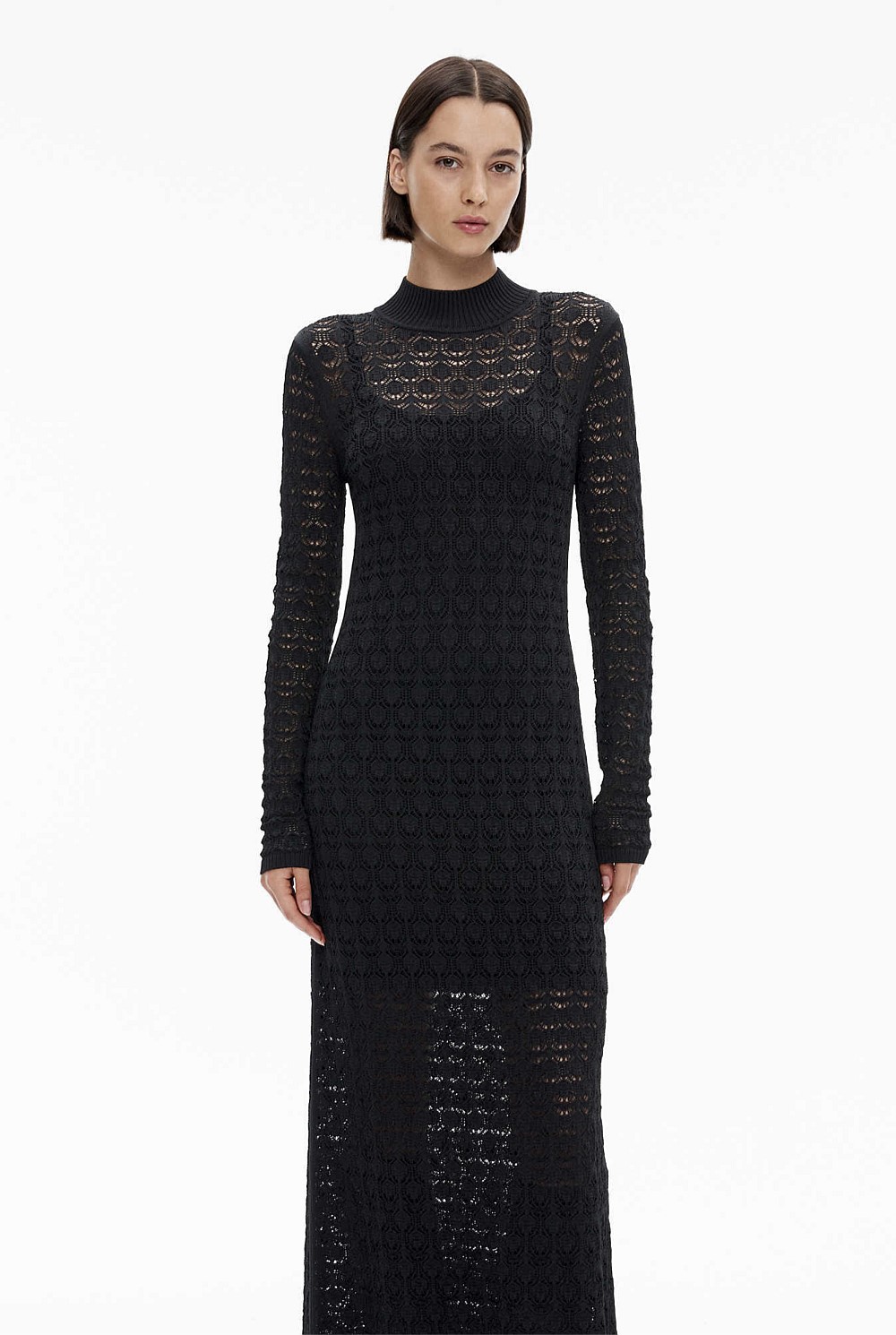 Lace Stitch Knit Dress
