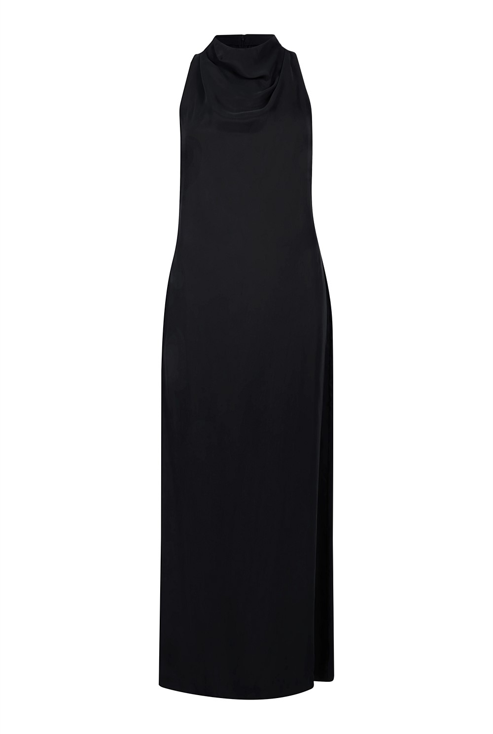 Cupro Mock Neck Dress