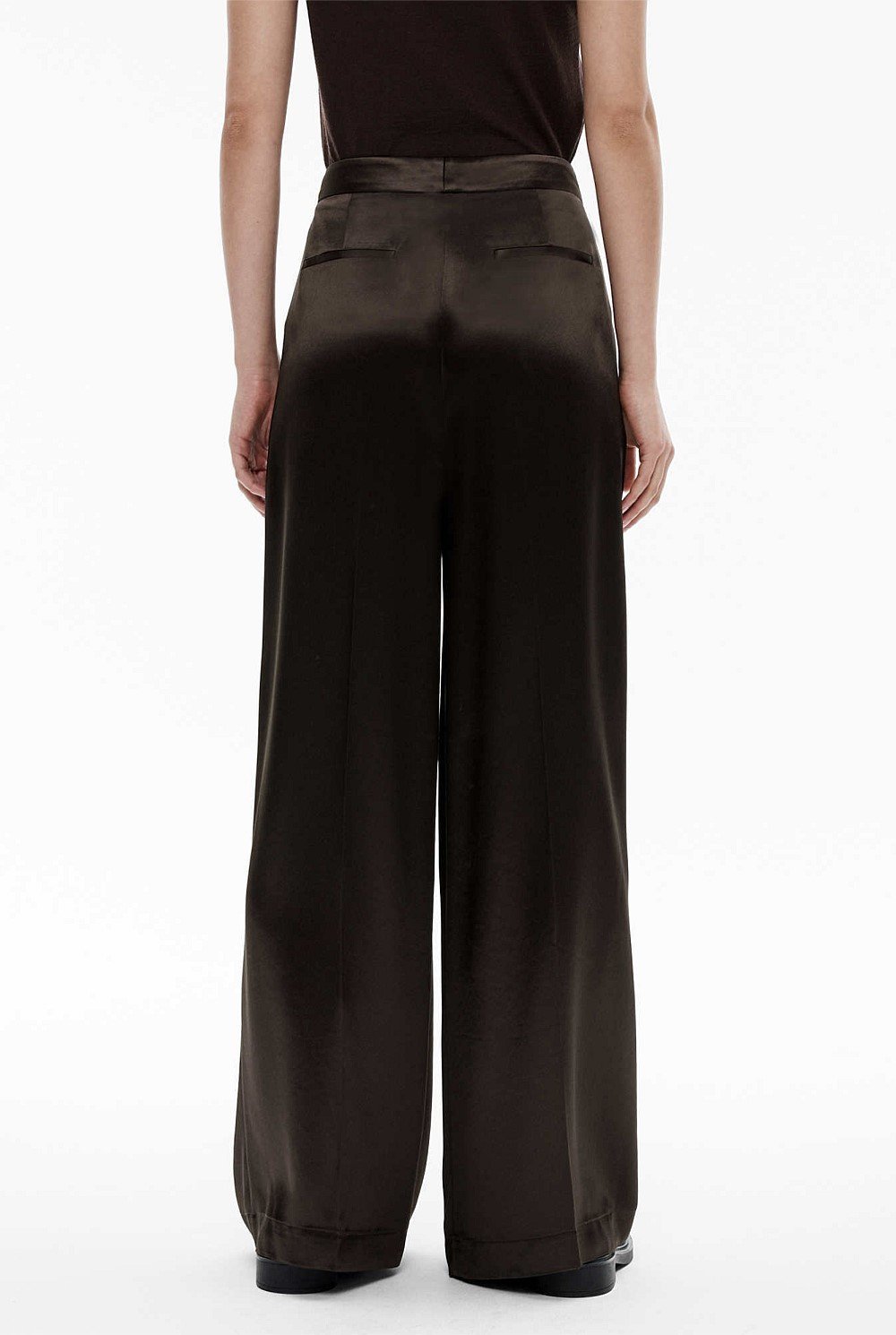 Acetate Blend Full Length Pant