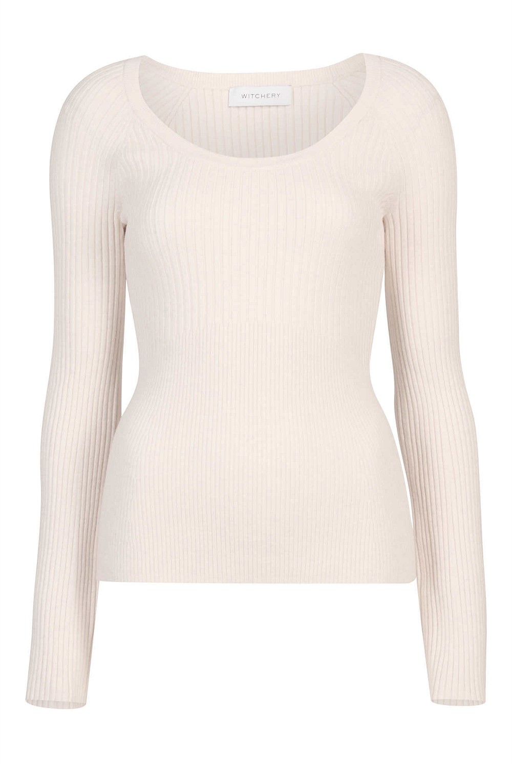 Scoop Neck Rib Knit