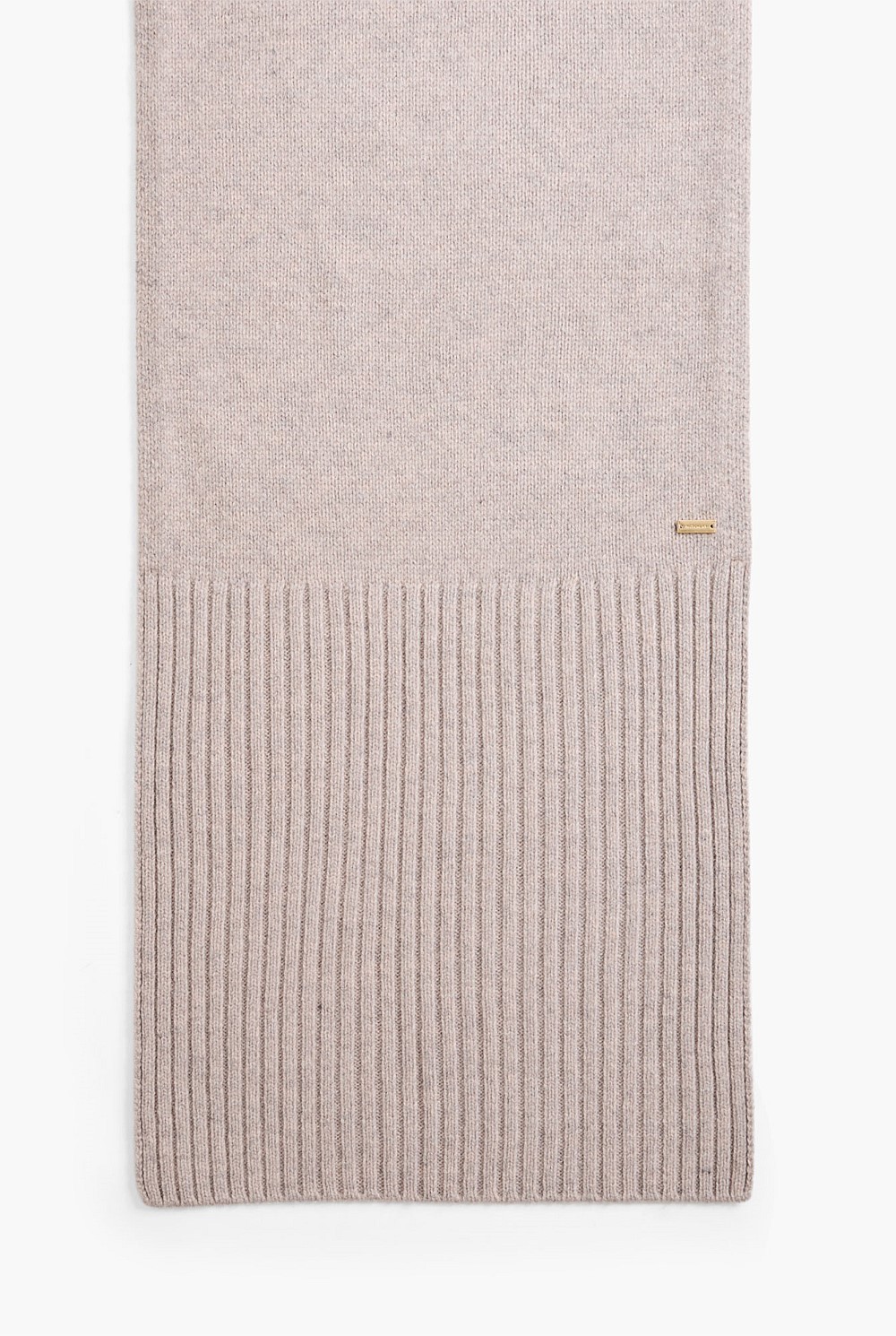 Rib Trim Knit Scarf