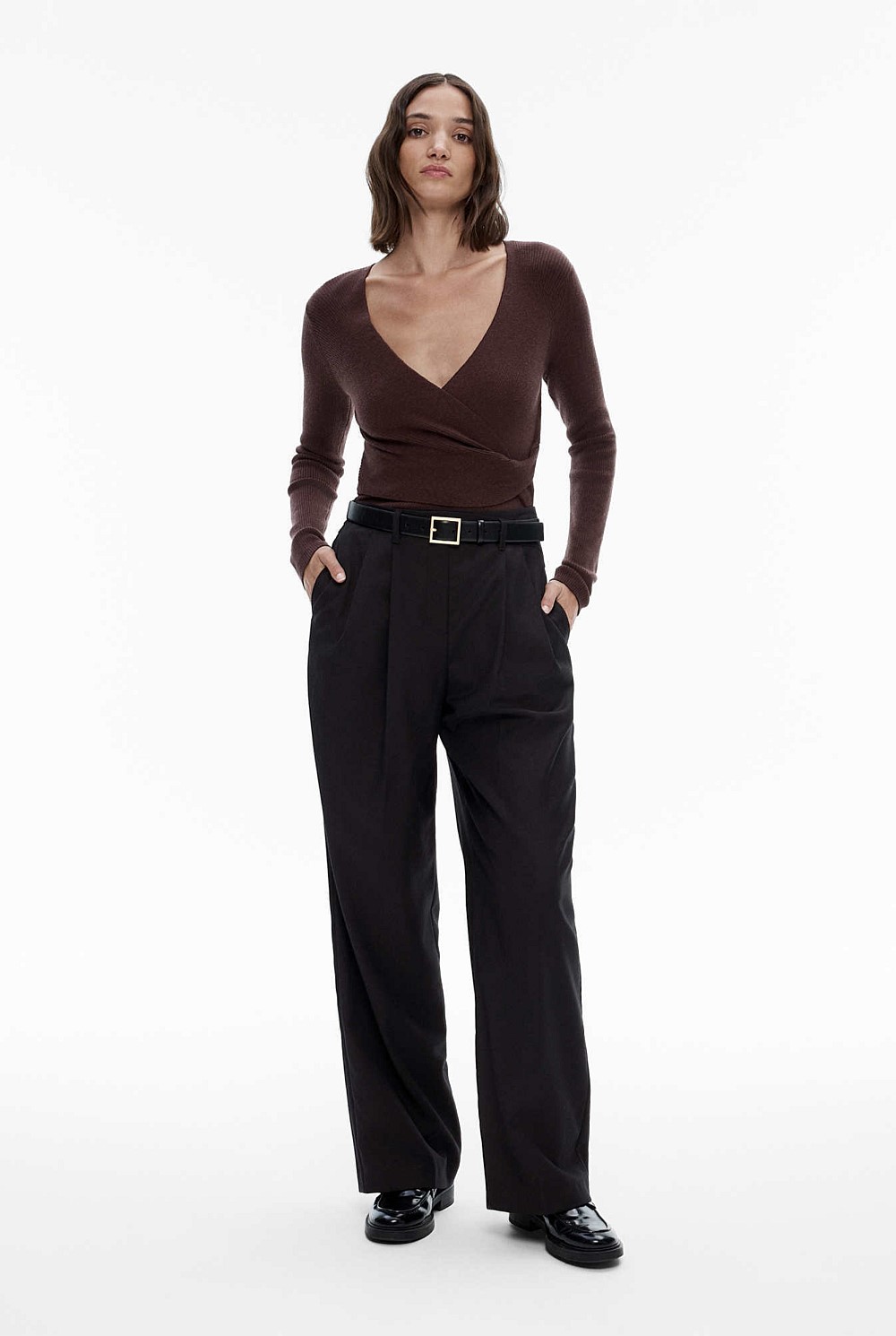 Twist Front Wrap Knit