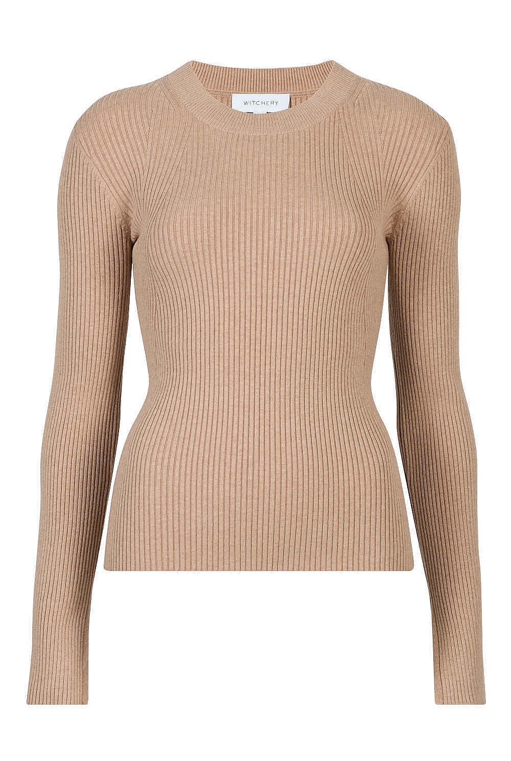 Wool Blend Crew Rib Knit