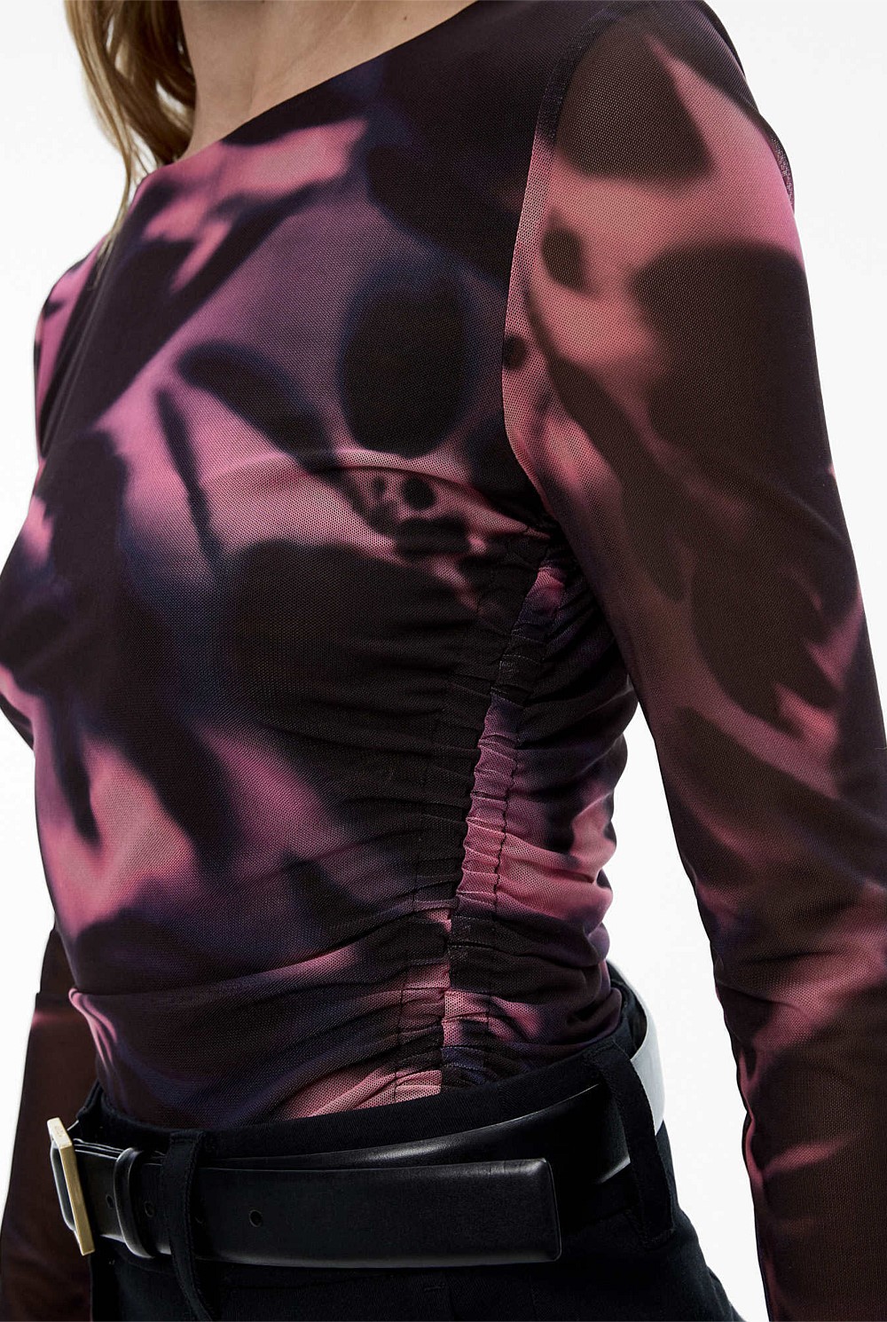 Dusk Floral Mesh Top