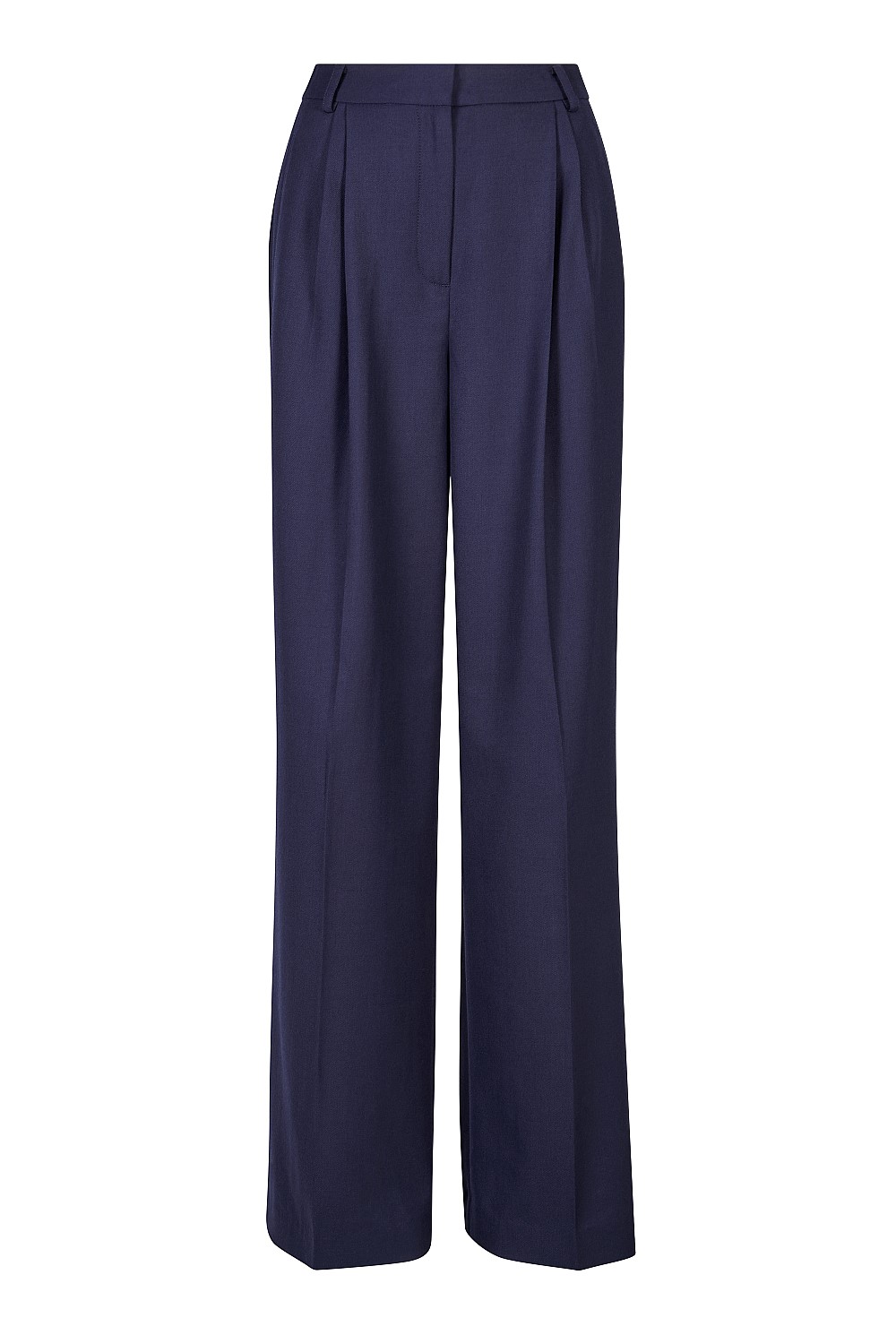 Wool Blend Relaxed Rise Trouser