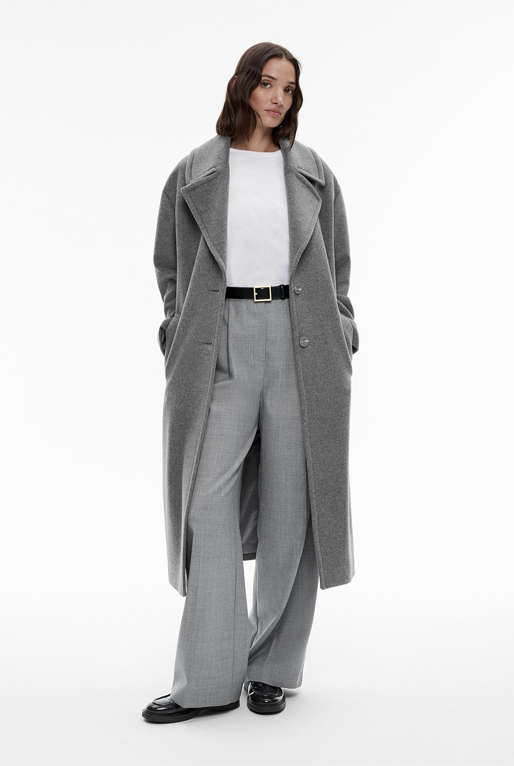 Wool Cashmere Lapel Coat