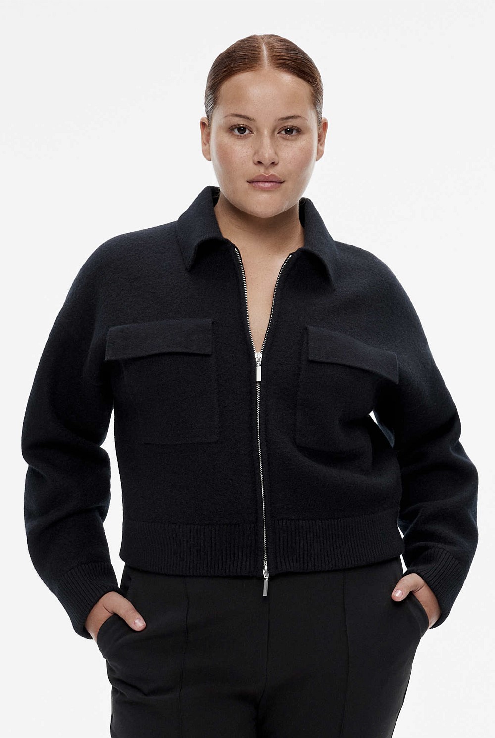 Wool Knit Bomber