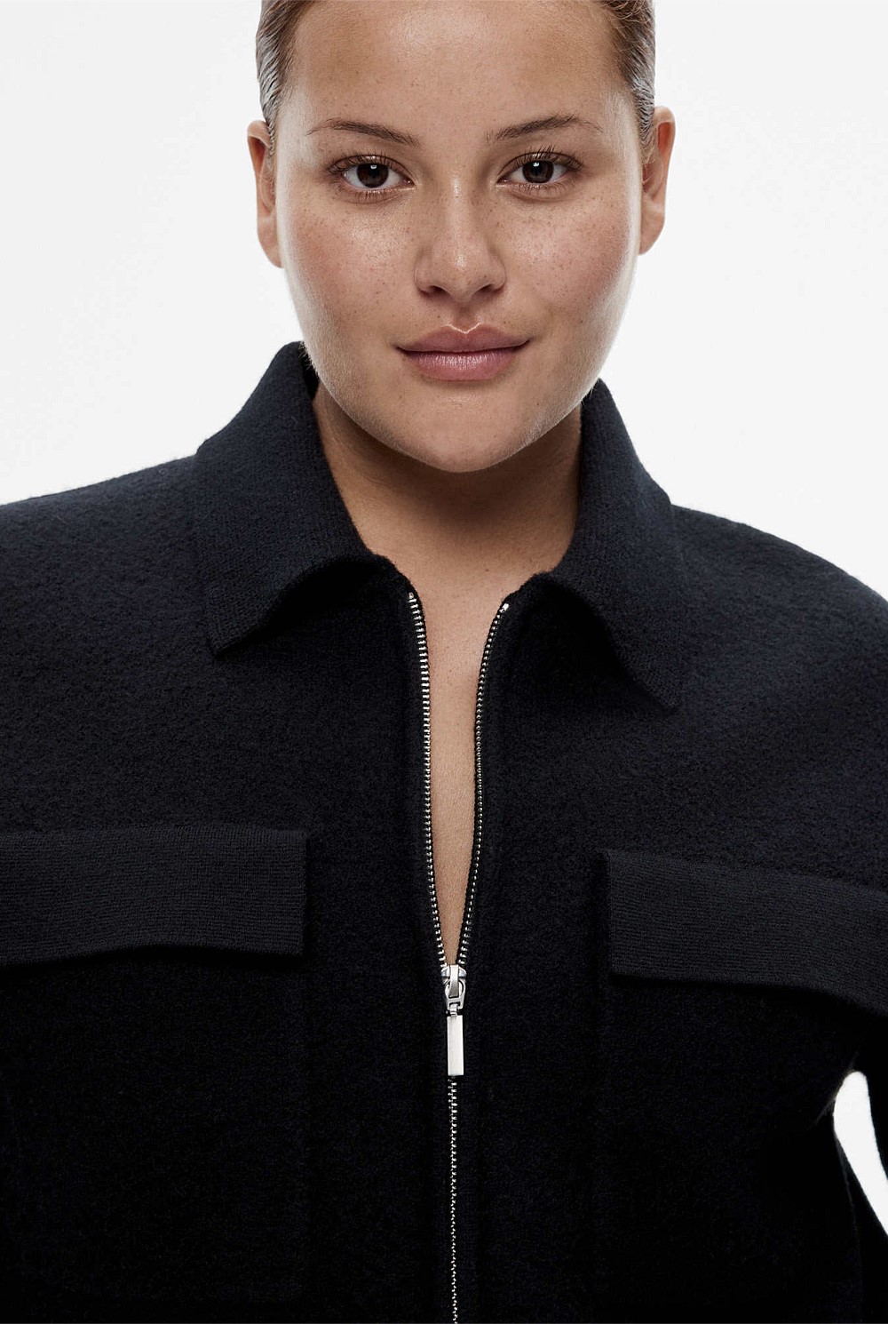Wool Knit Bomber