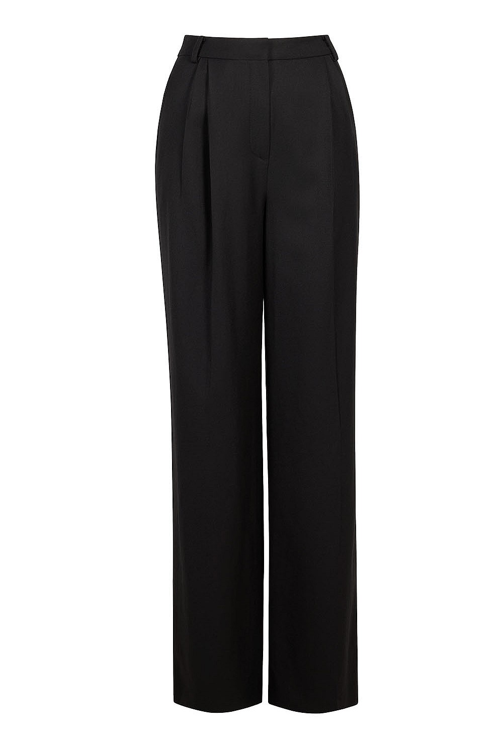 Wool Blend Relaxed Rise Trouser