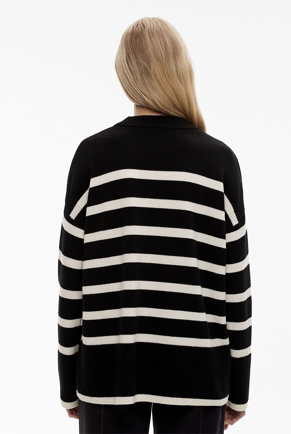 Stripe Wool Crew Knit