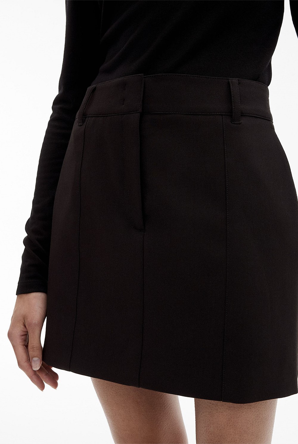 Seam Detail Mini Skirt