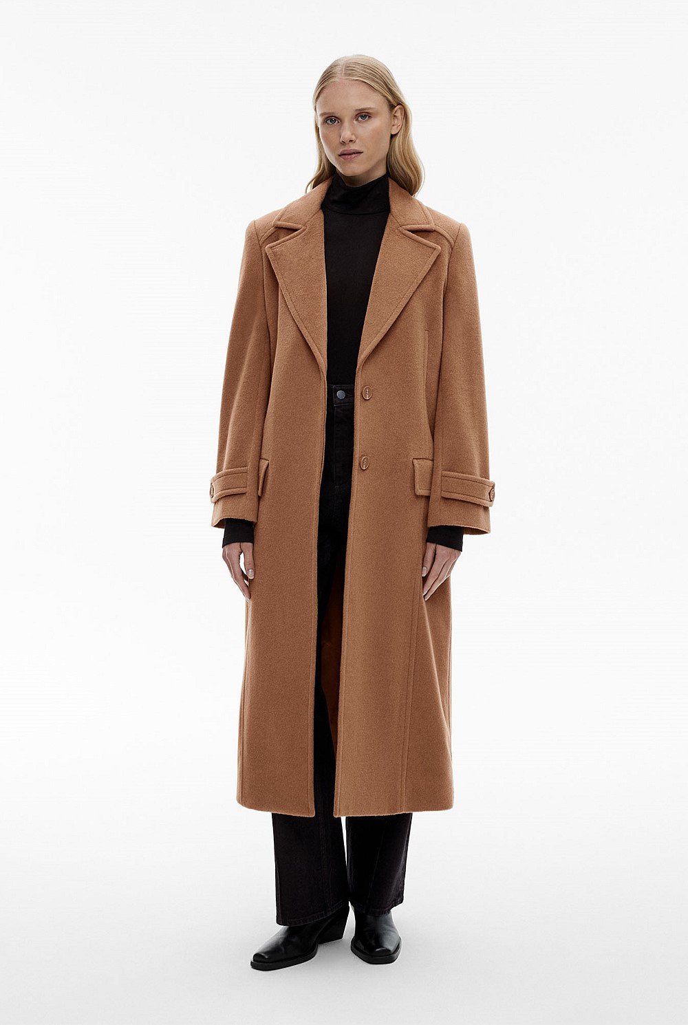 Wool Cashmere Tie Coat