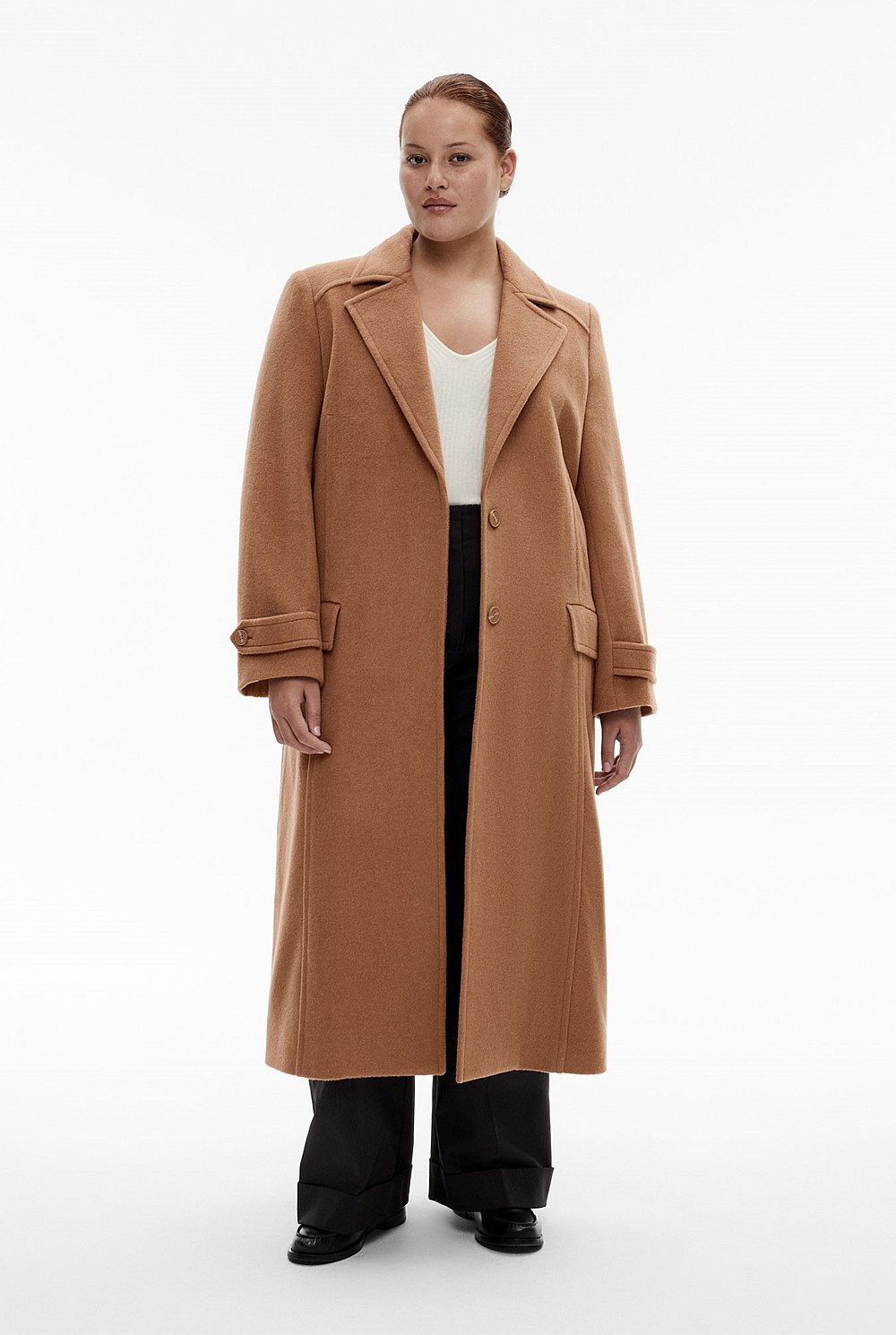 Wool Cashmere Tie Coat