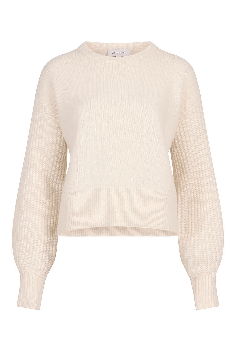 Wool Blend Stitch Sleeve Knit