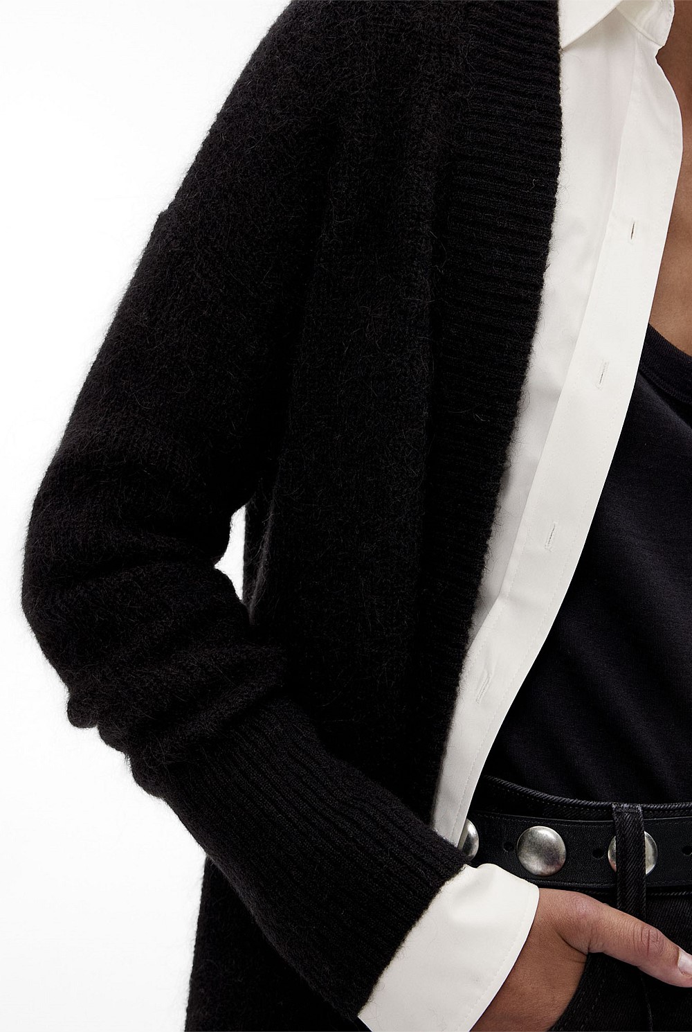 Tactile Longline Knit Cardigan