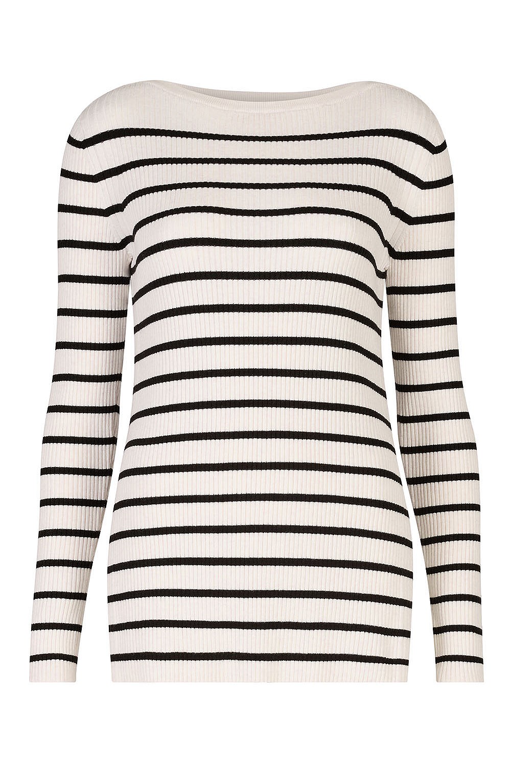 Stripe Boat Neck Knit