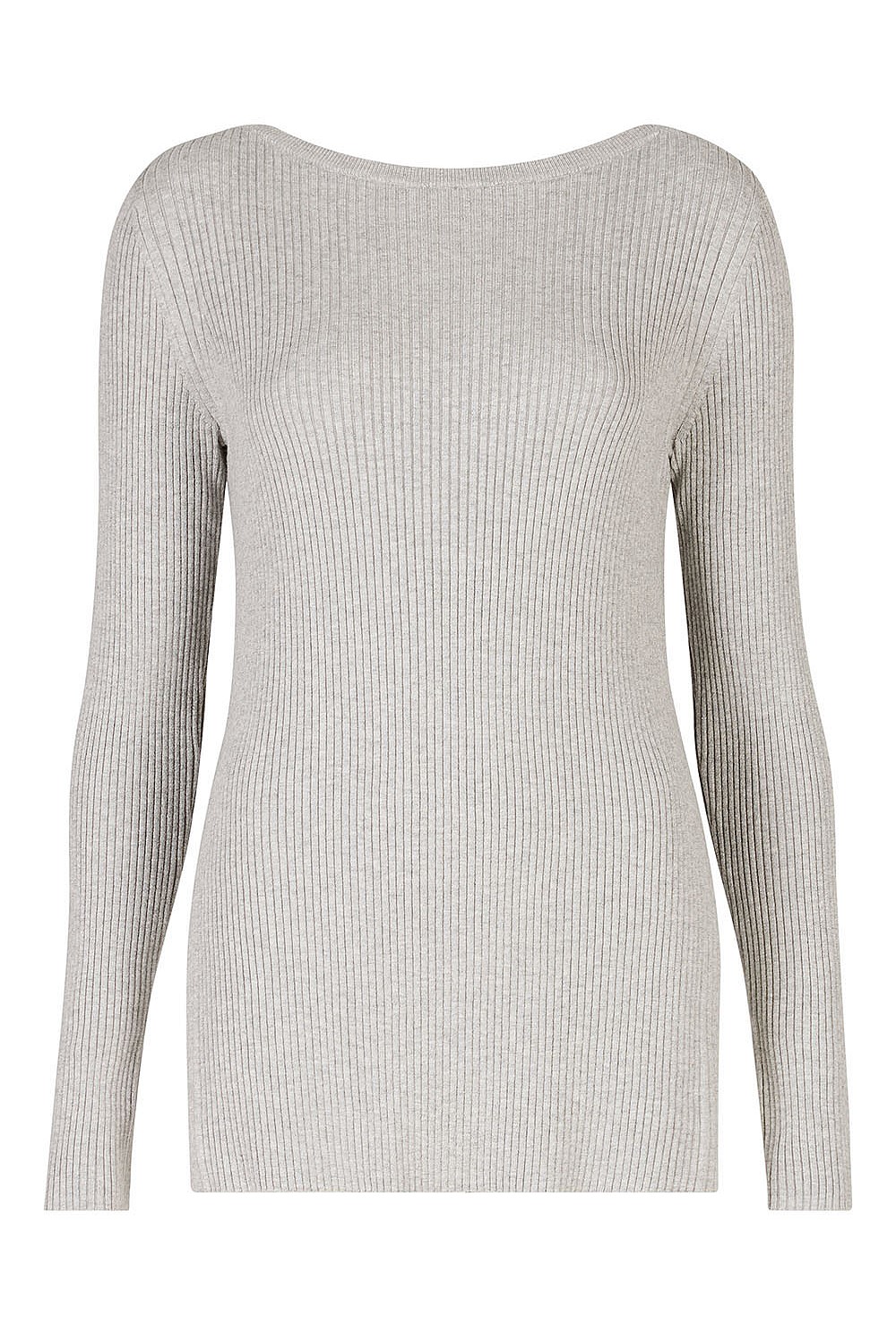 Wool Blend Boat Neck Knit