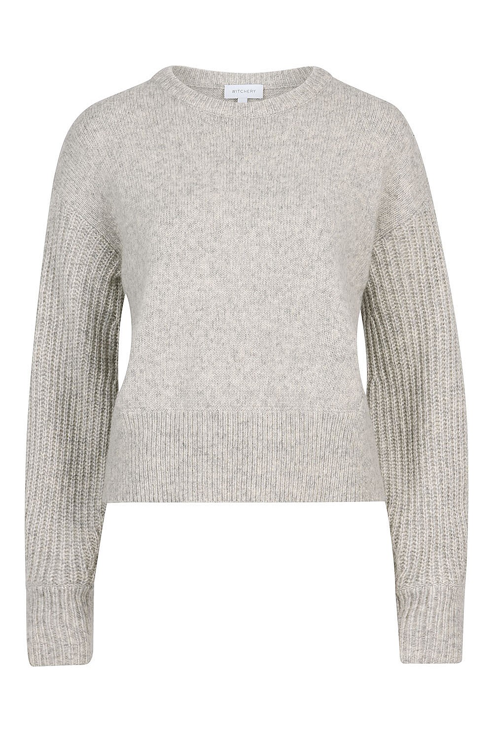 Wool Blend Stitch Sleeve Knit