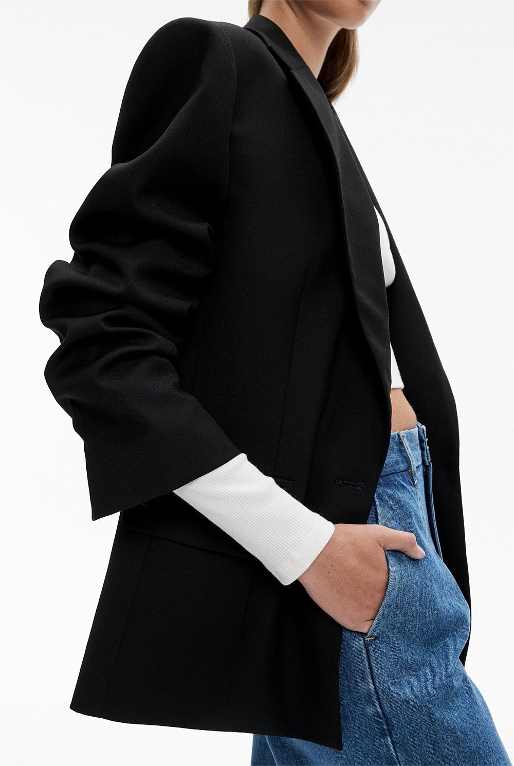 Oversized Single-Breasted Blazer