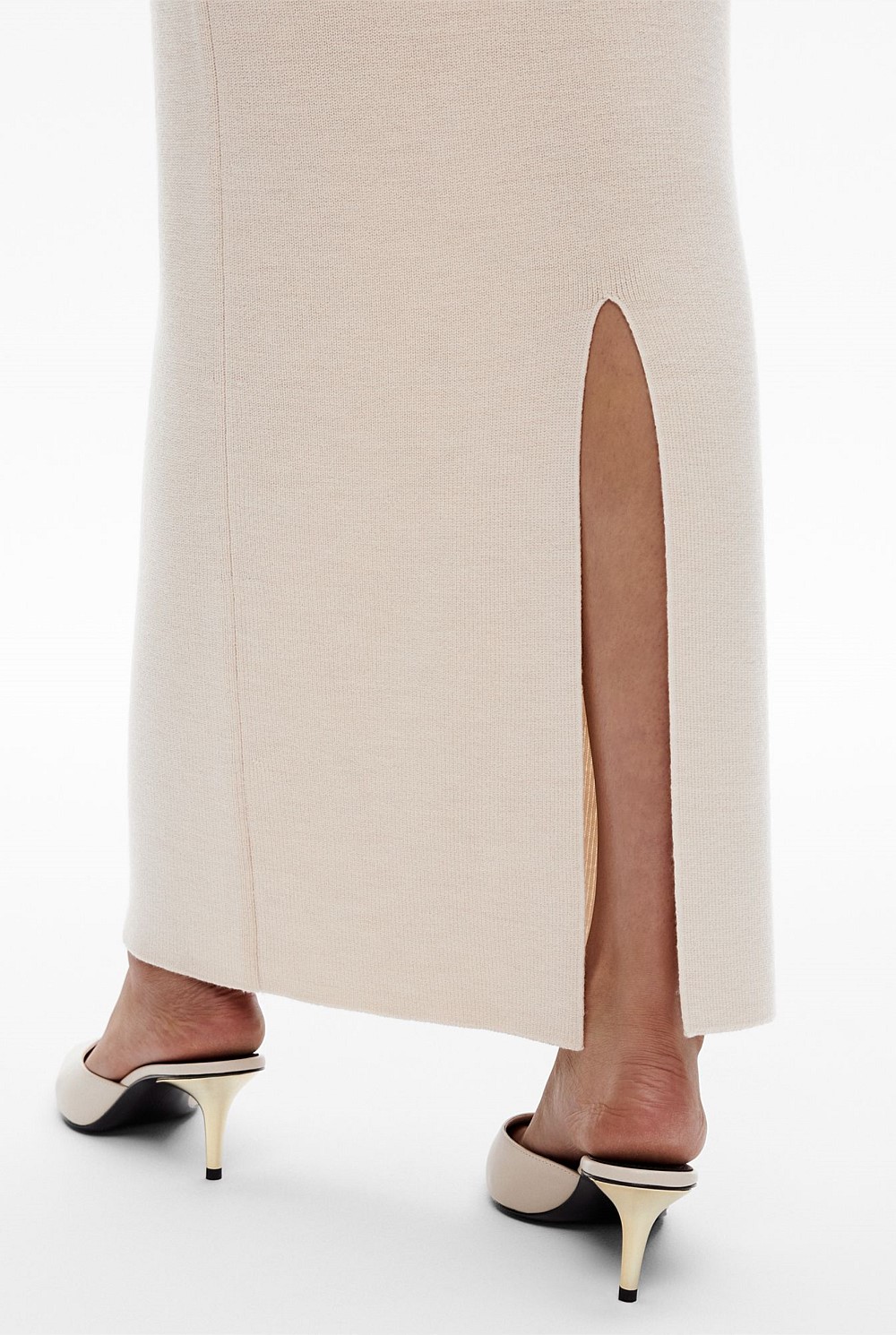 Slim Knit Midi Skirt