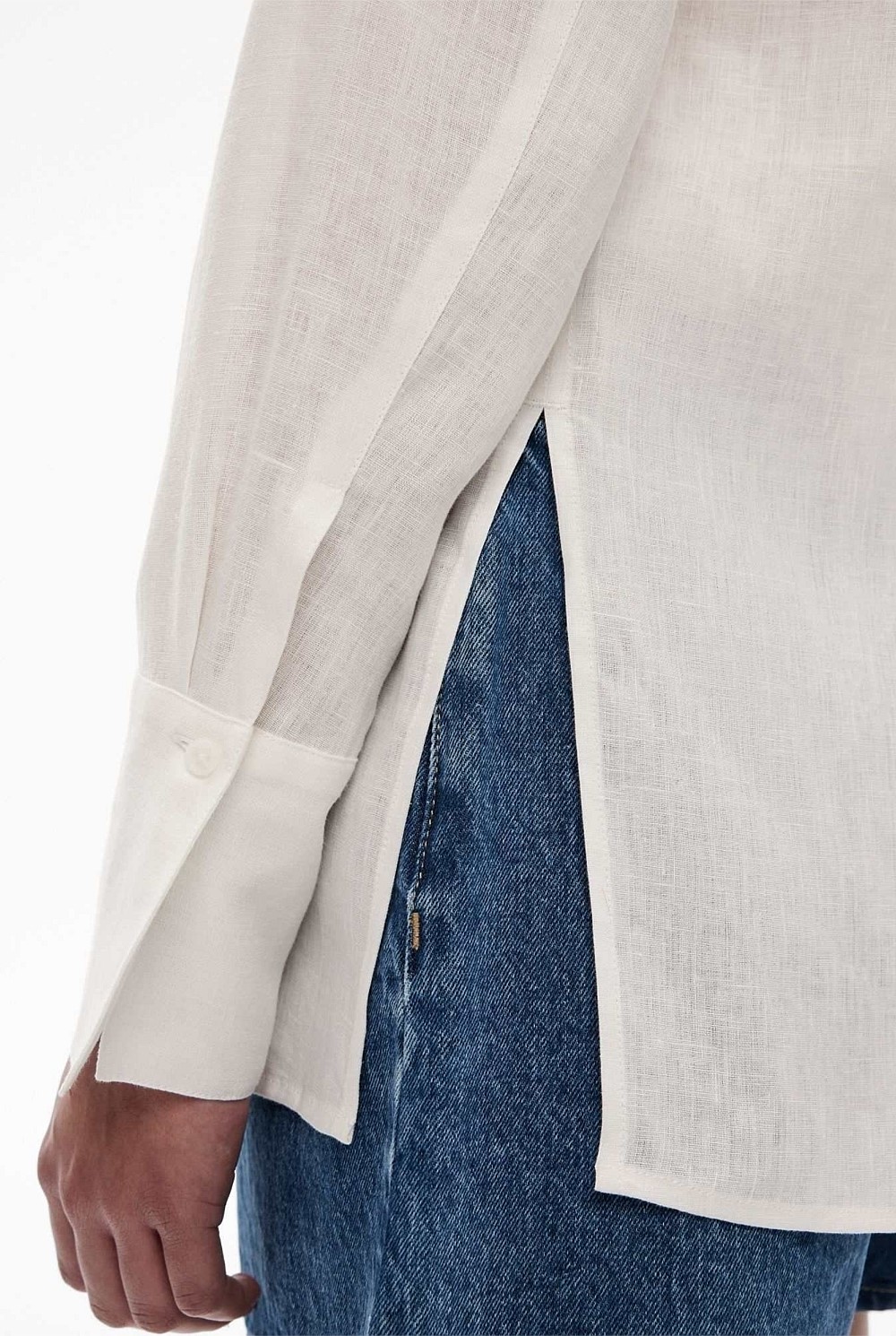 Linen Split Detail Shirt