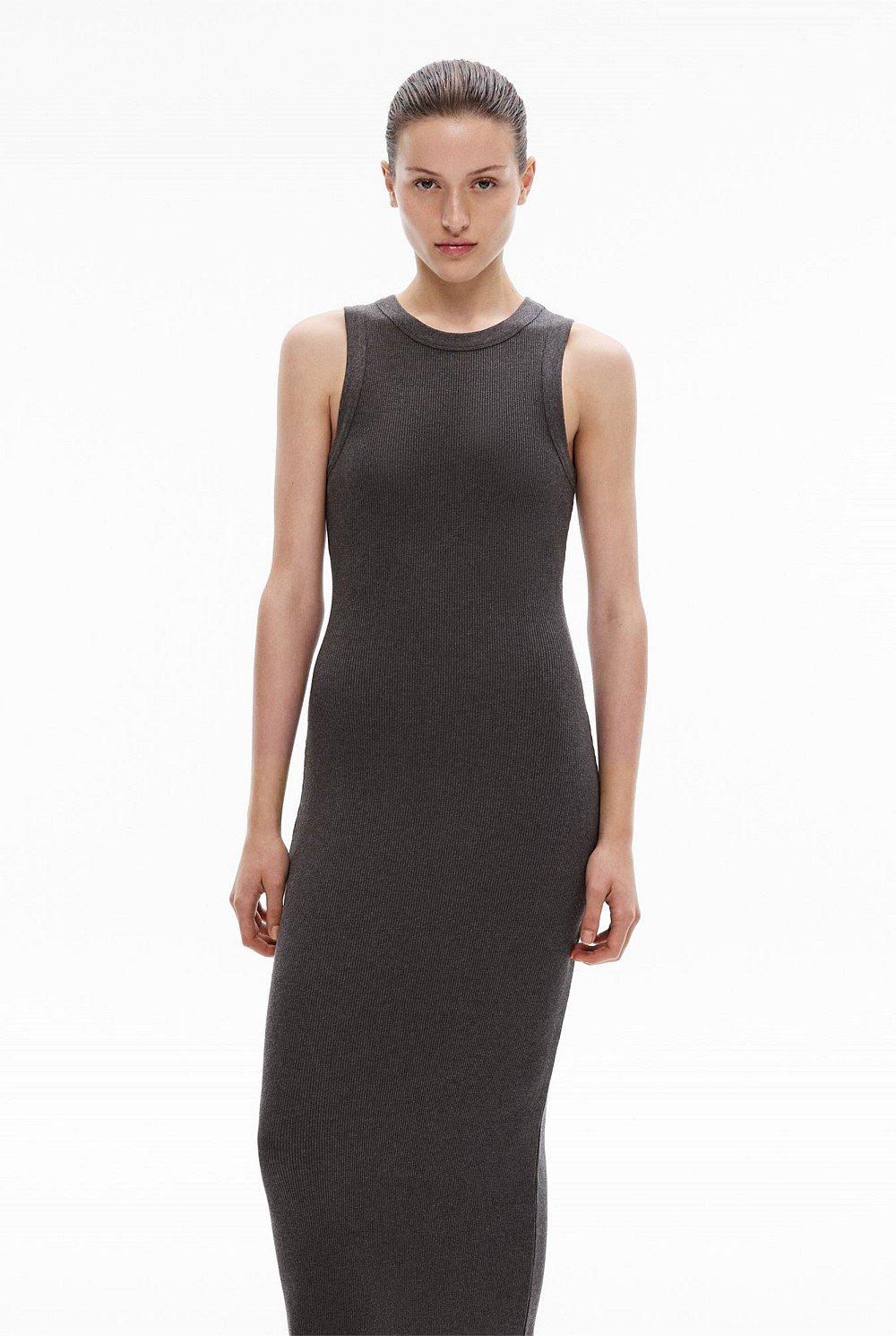 Crew Rib Midi Dress