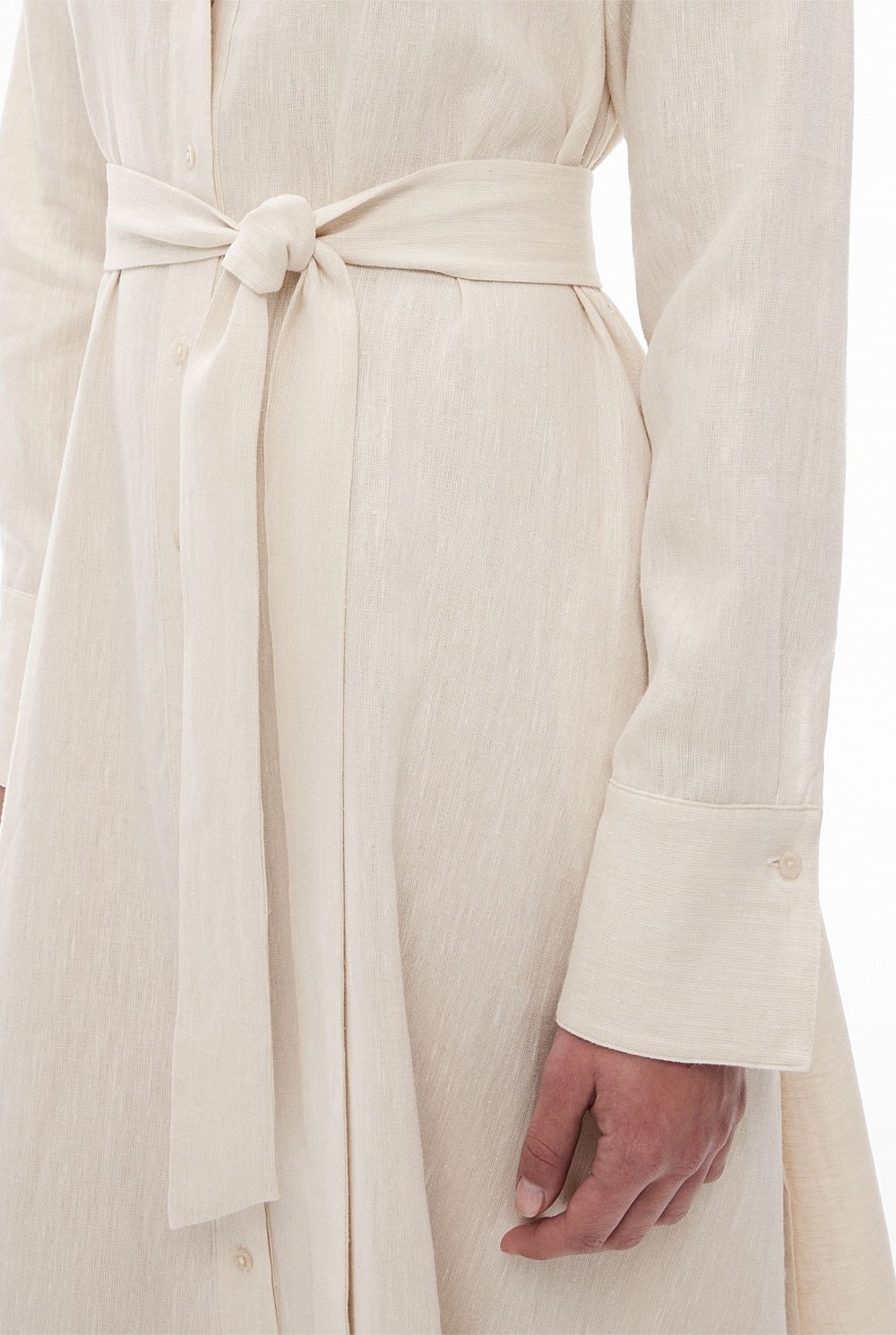 Linen Maxi Shirt Dress