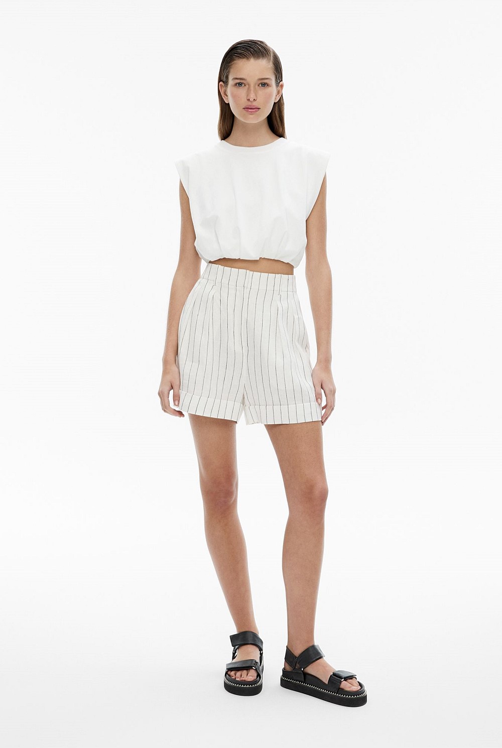 Linen Stripe Short